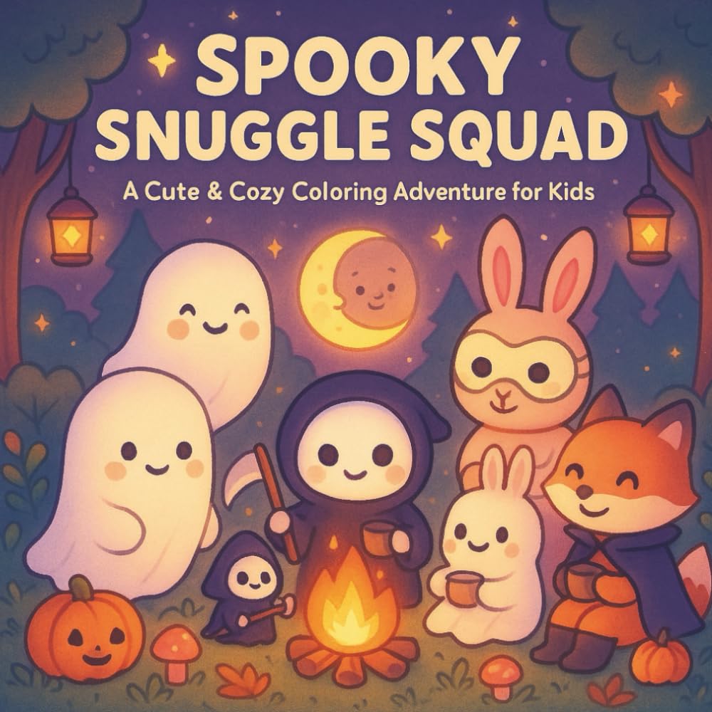Spooky Snuggle Squad: A Cute & Cozy Coloring Adventure for Kids