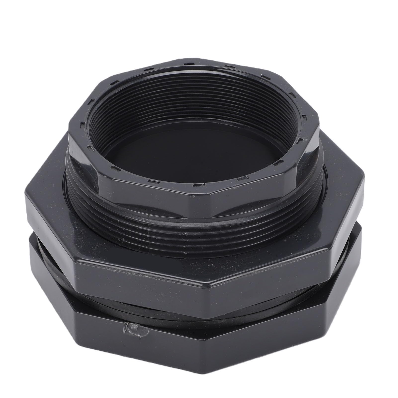 FTVOGUE Raccord de Cloison de 3 Pouces, Connecteur de Réservoir D'eau en | PVC Haute Résistance, Joint EPDM Inclus, Compatible avec Seau de Pluie, Aquarium, Piscine, Réservoir Industriel