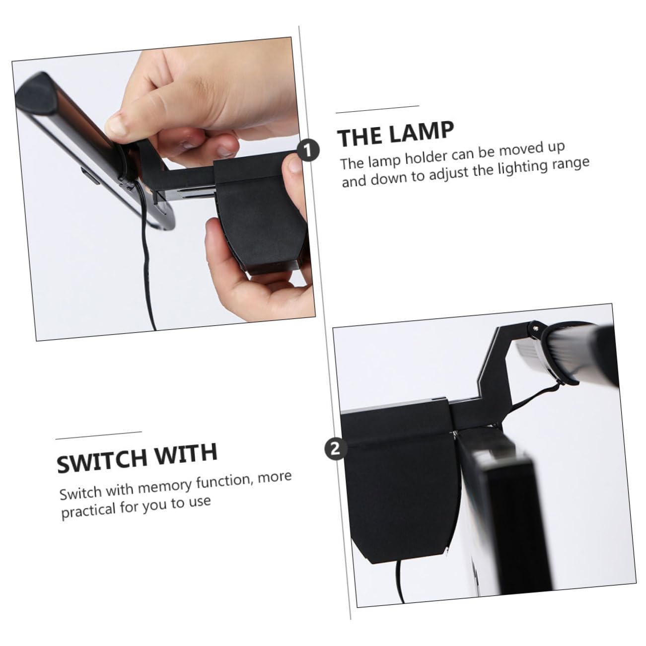 DOITOOL Bildschirmhängende LED Arbeitsleuchte aus Aluminiumlegierung mit USB Anschluss Dimmbarer Dreifarbiger Leselampe und Verstellbarem Lampenhalter für Augenschonendes Arbeiten