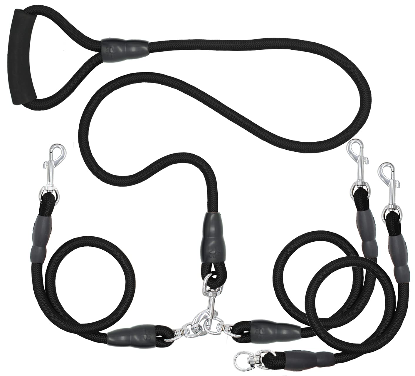 Buy Double Dog Leash/Triple Dog Leash,360°Swivel No Tangle Dual Dog