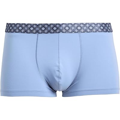 Hanro Micro Touch Boxer Brief w/ Printed Waistband mineral blue