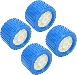 4PCS Blue Ribbed Wobble Rollers For Boat Trailers – 108x75x19mm High Temp Resistant Rollers