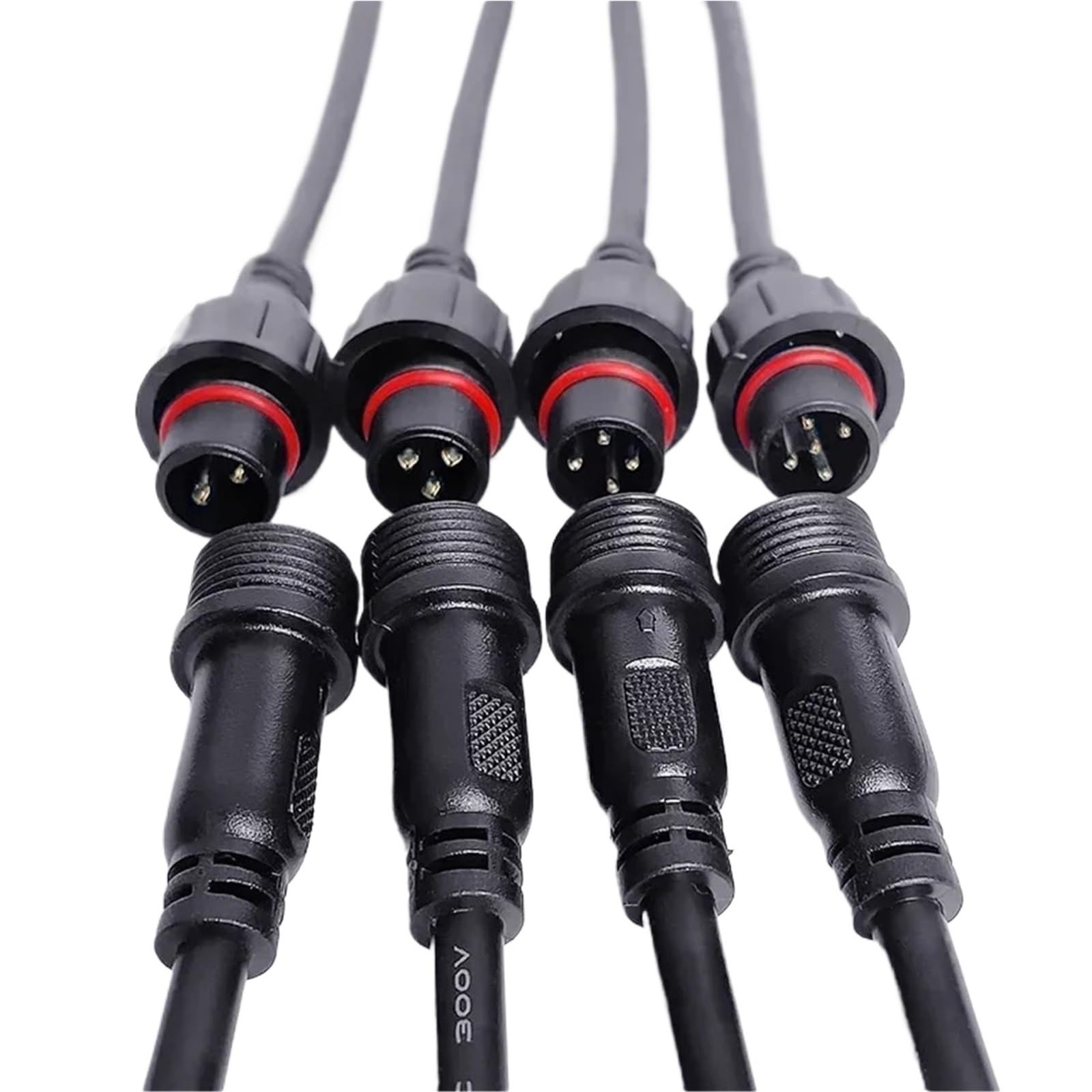 5/20 sztuk M16 wodoszczelny 2 3 4 5 pin IP65 kabel drut do taśm LED męski i żeński Jack 22 mm nakrętka wtyczka 20 cm średnica zewnętrzna 6 mm (męski żeński, 20 szt. 2P)