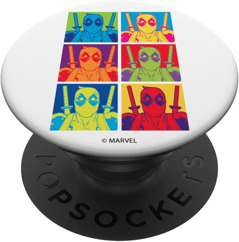 Marvel Deadpool Pop Art Comic Portrait PopSockets MagSafe PopGrip for iPhone