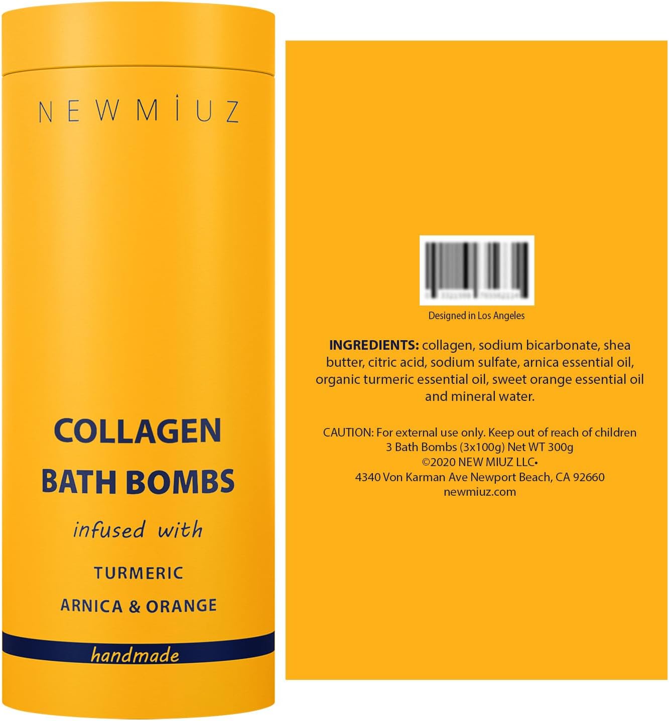 Collagen Bath Bombs Luxurious Bath Foam Gift for Dry Skin Hydration Moisturizing Turmeric Arnica Orange Essential Oil Infused for A Blissful Experience - Image 8