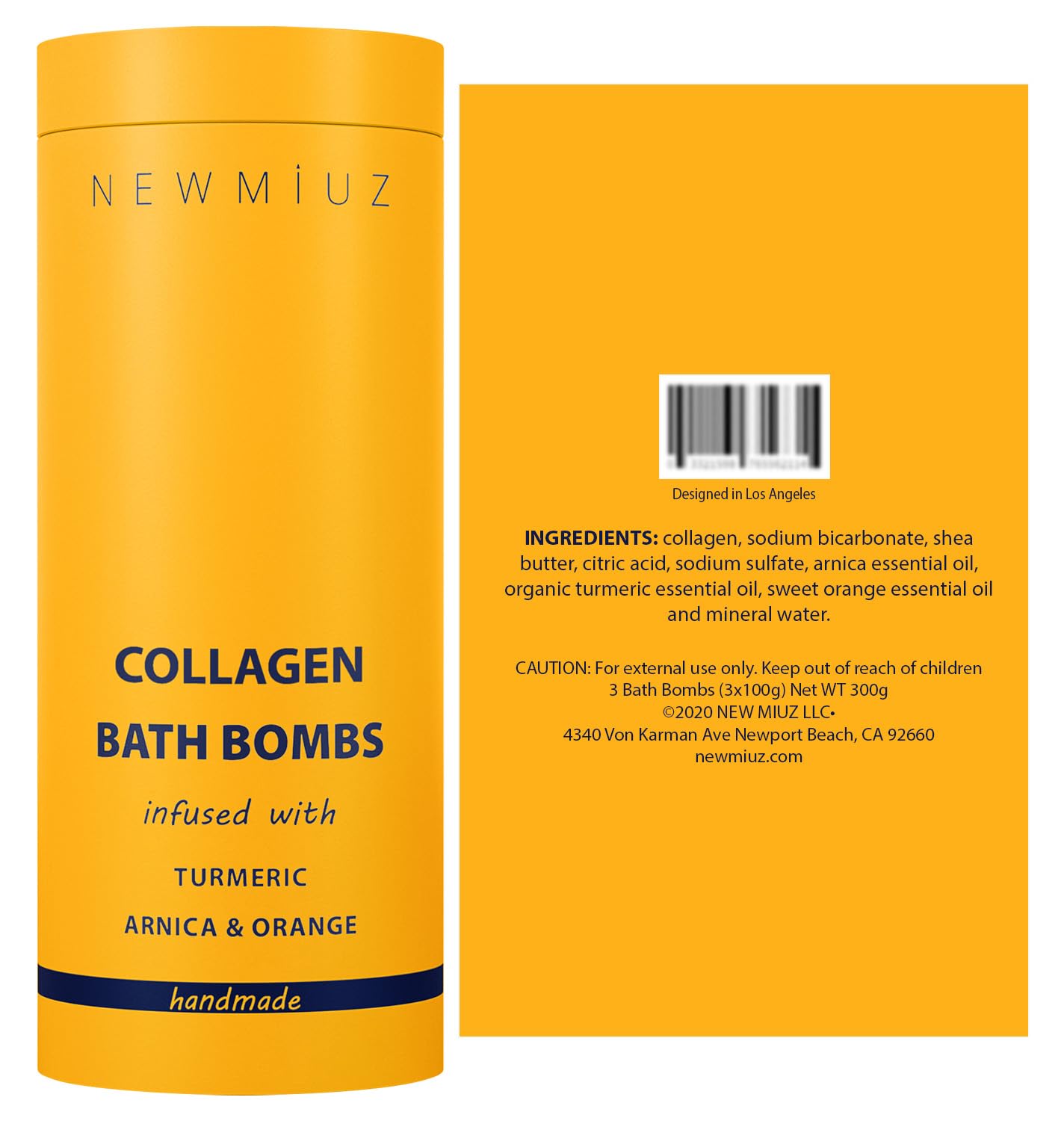 Bombes de Bain Naturelles Luxueux Cadeau Pour Hydratation et Nourrissage de la Peau Sèche Huile Essentielle de Curcuma et Arnica à l'Orange Plongez-vous dans un Bain de Spa Béatifiant