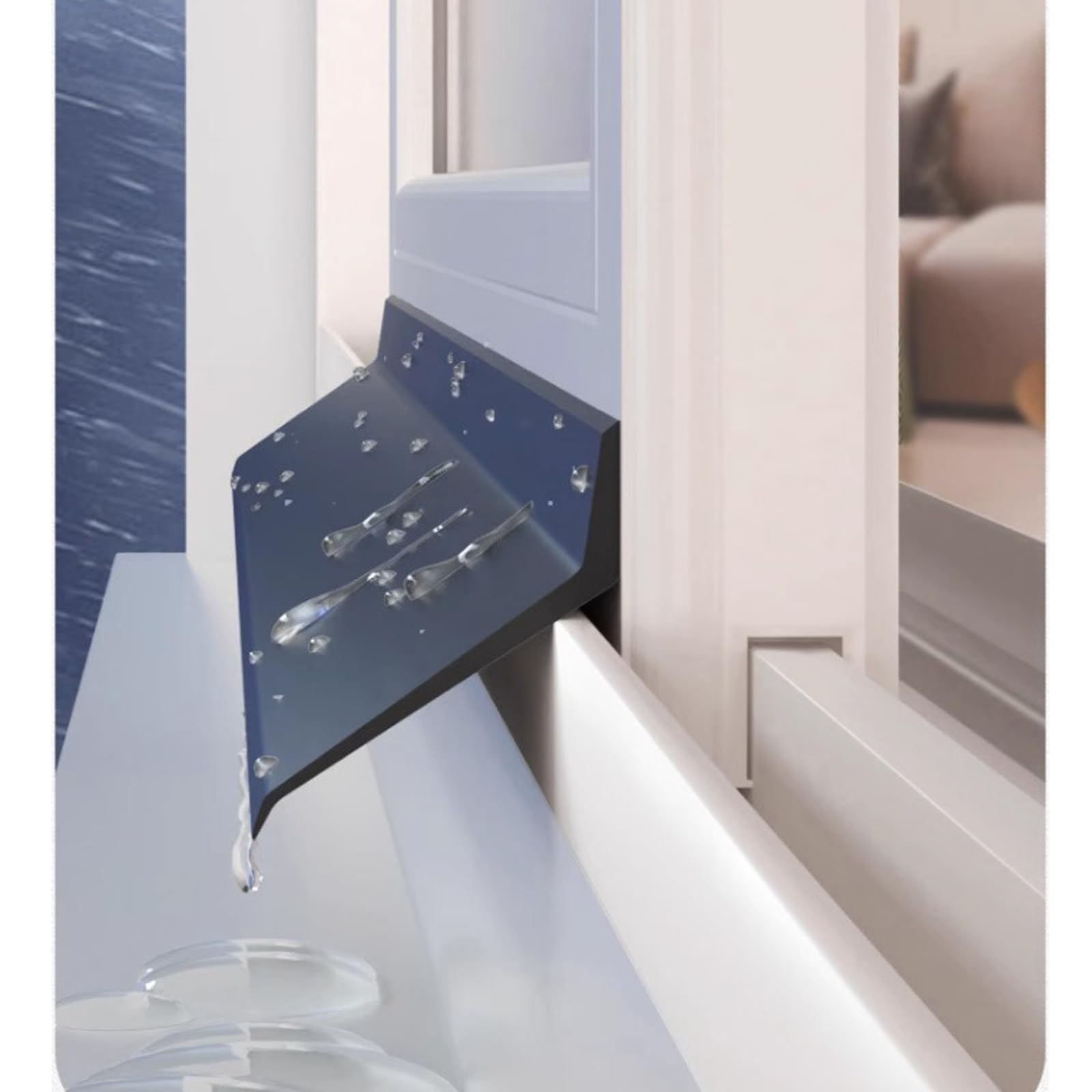 Protector antigoteo de goma multifuncional autoadhesivo y flexible de 1 m