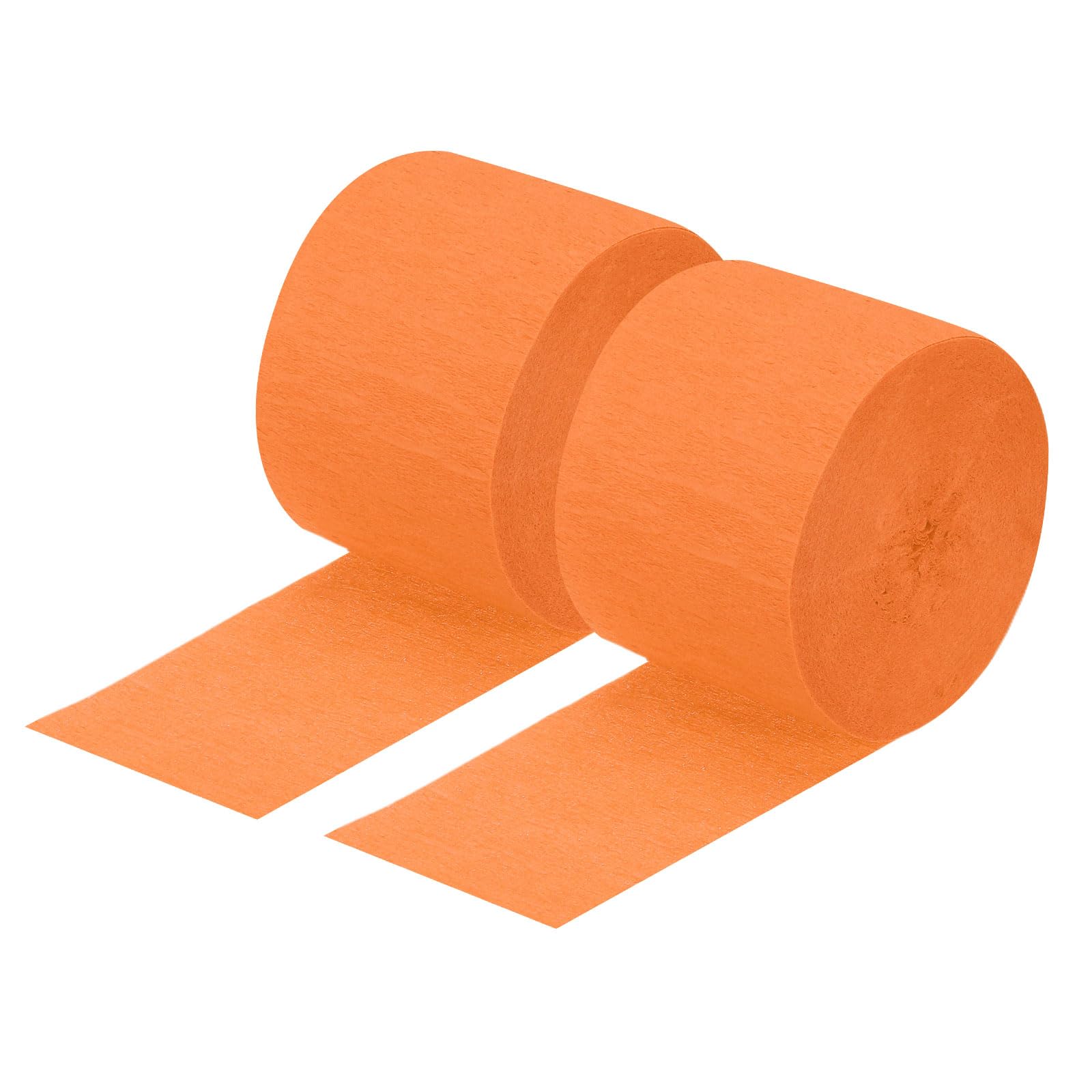 sourcing map Crepe Paper Streamer Crepe Paper Decoration 82ft Long 1.8 Inch Wide for Birthday Party Wedding Thanksgiving Christmas Decorations DIY, Orange Yellow Pack of 2