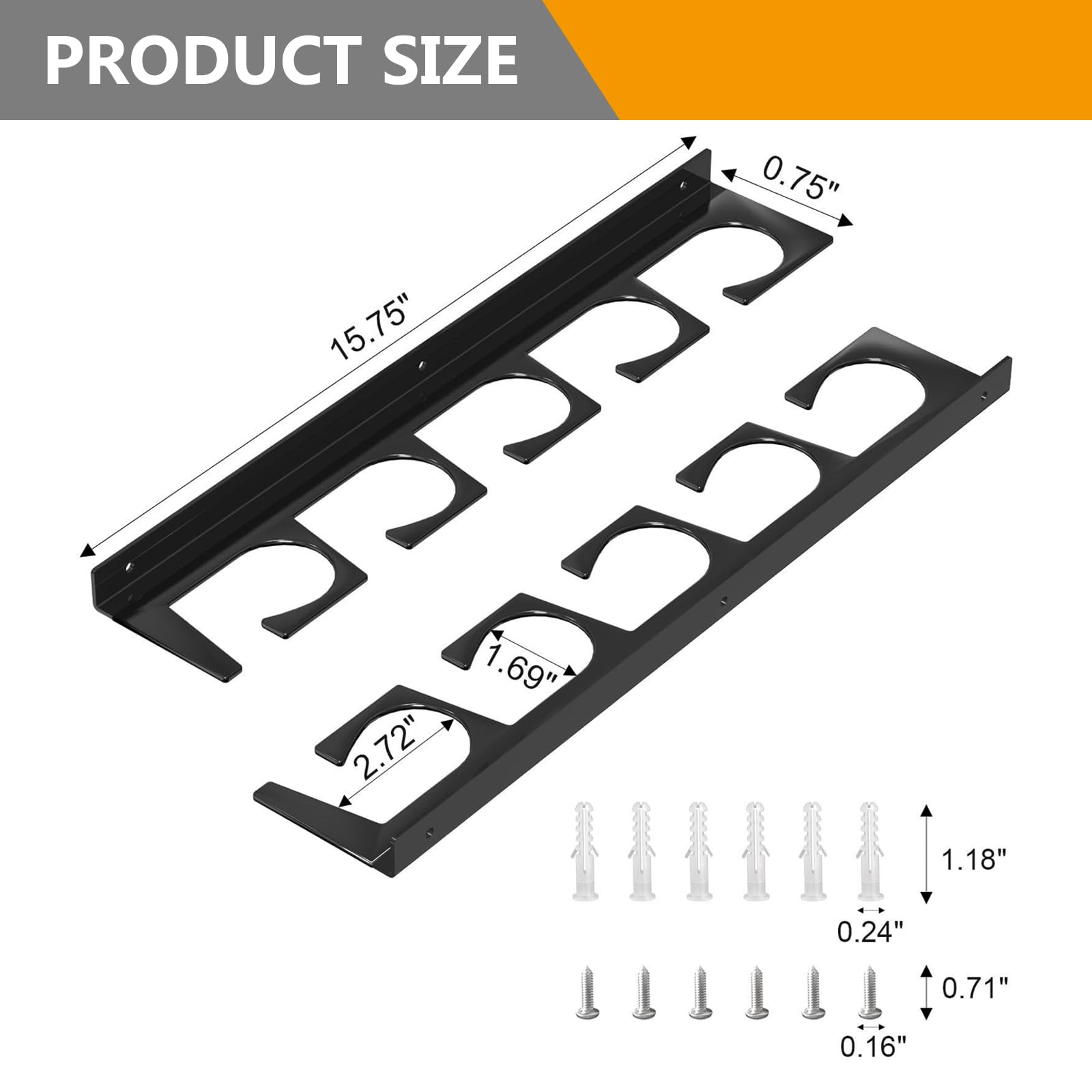Fabaoday Porte Canne à Pêche Mural, Horizontal Porte Canne à Pêche