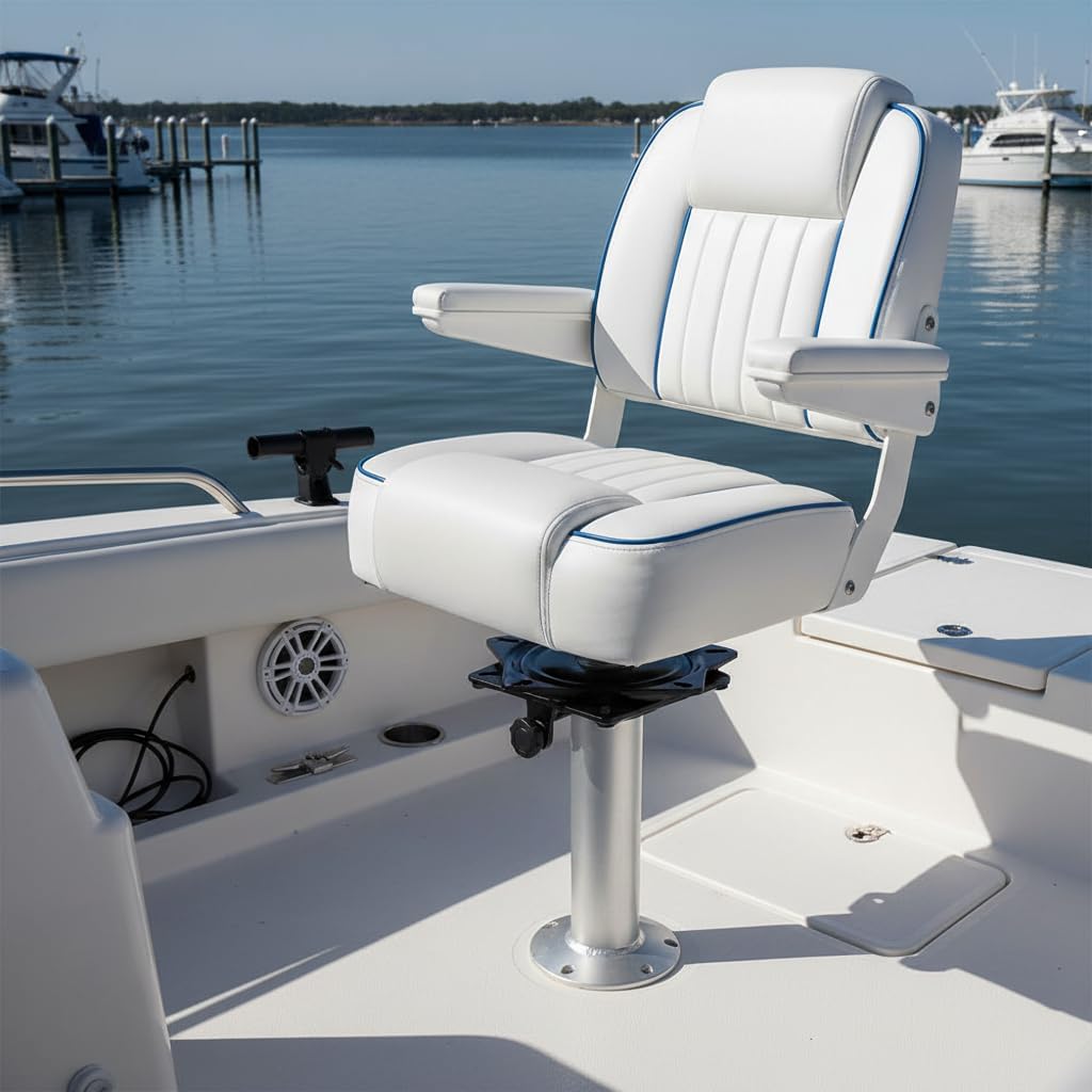 Smooth 360-Degree Boat Seat Swivel with Steel Construction(2PC) | 5 1/4" Bolt Pattern, Compact Size for Boat Seats, Bar Stools, Counter Stools.