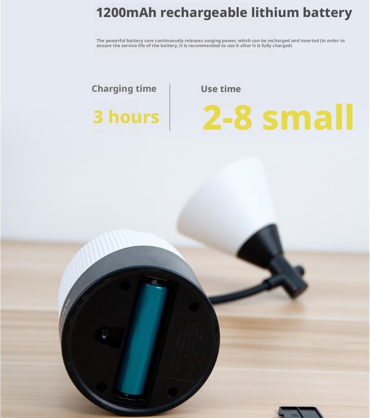 Lampada Protezione Occhi Lampada da Scrivania Ricaricabile A LED con Porta di Ricarica USB E Collo D'Oca Flessibile da Lettura Letto(White)