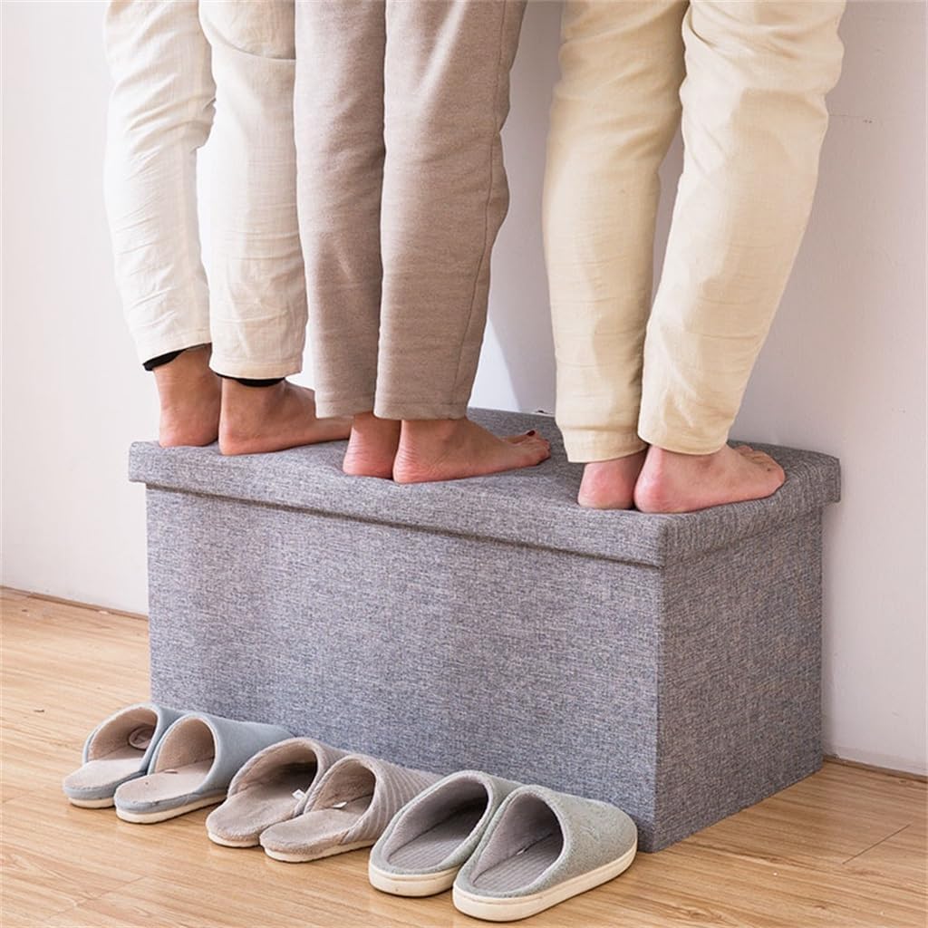 Storage Stool Household Items Multifunctional Sofa Shoe Changing Stool Foldable Storage Stool(Medium)