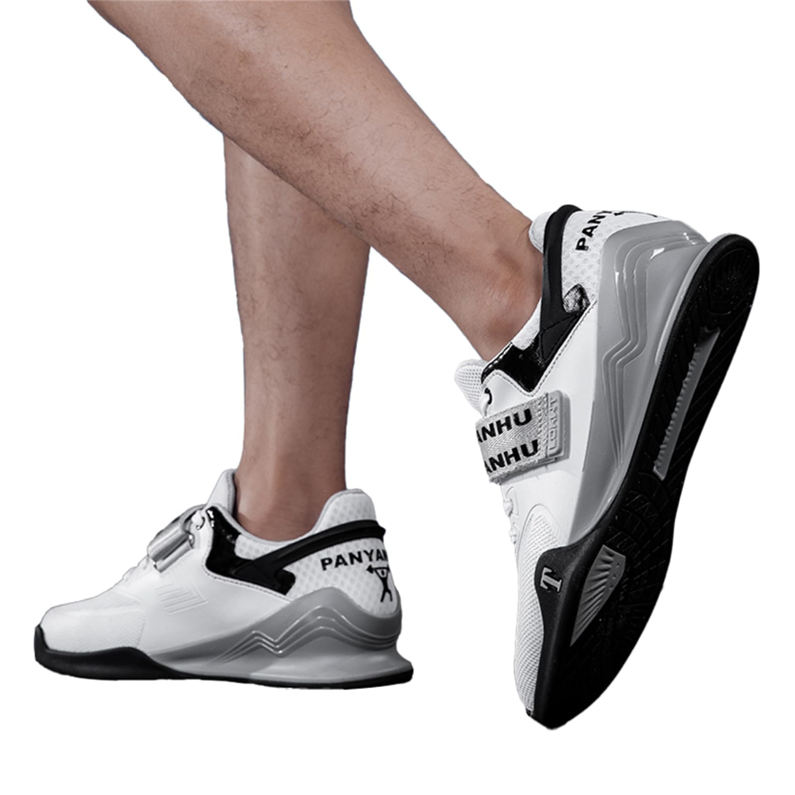 Baskets De Fitness Musculation Unisexes, Montante, Chaussures D'haltérophilie Et De Squat, Semelle en Caoutchouc Antidérapante, Chaussures De Musculation Lourde en Caoutchouc