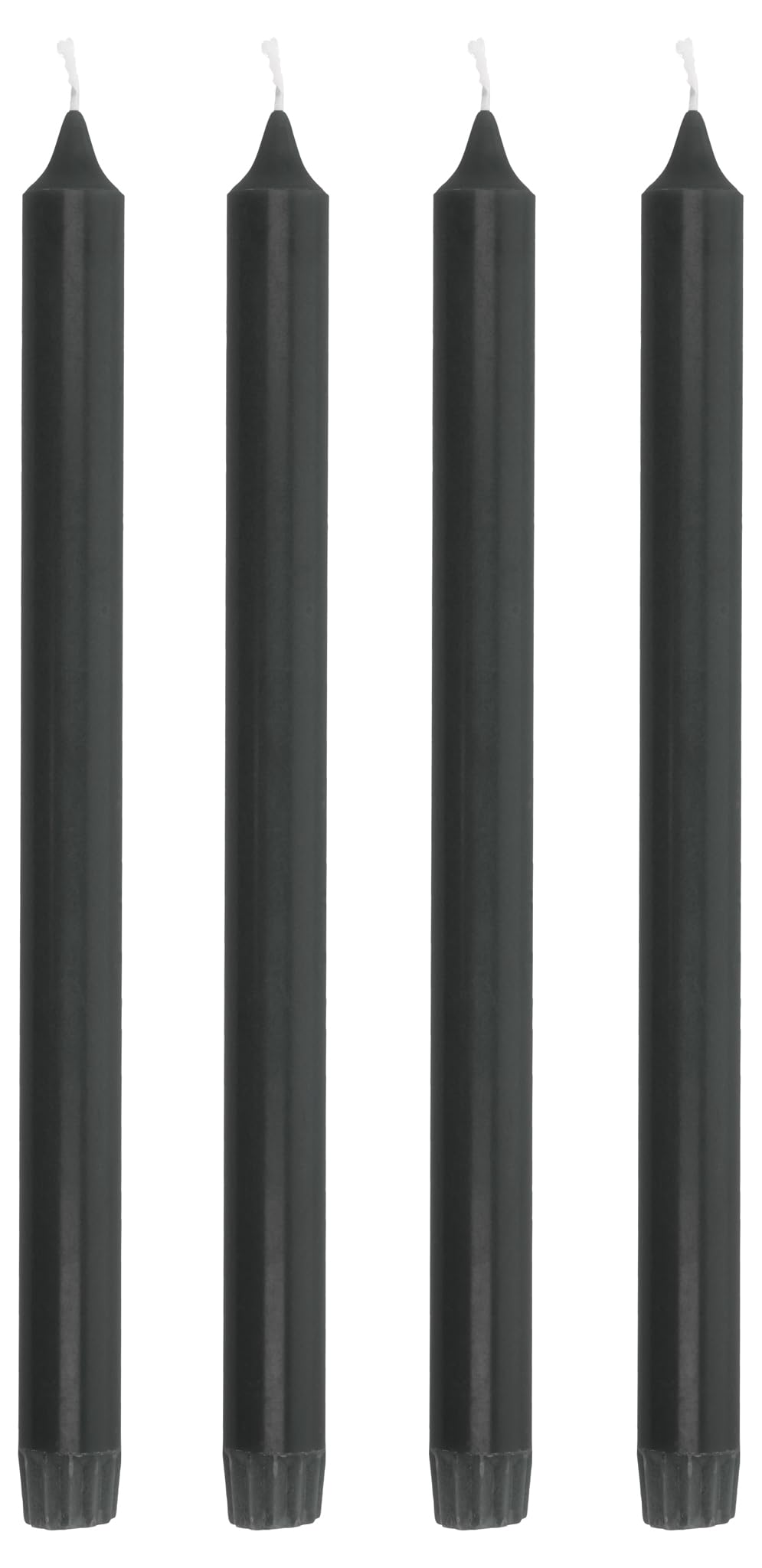 Villa CollectionAia Taper Candle Dia 2.2 x 30 cm Pack of 4 Black