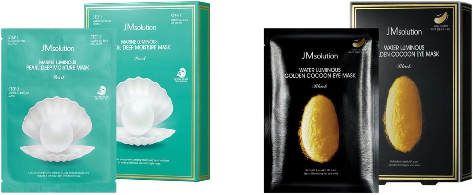 JMsolution 3 step moisture care mask with Golden Cocoon Eye Mask