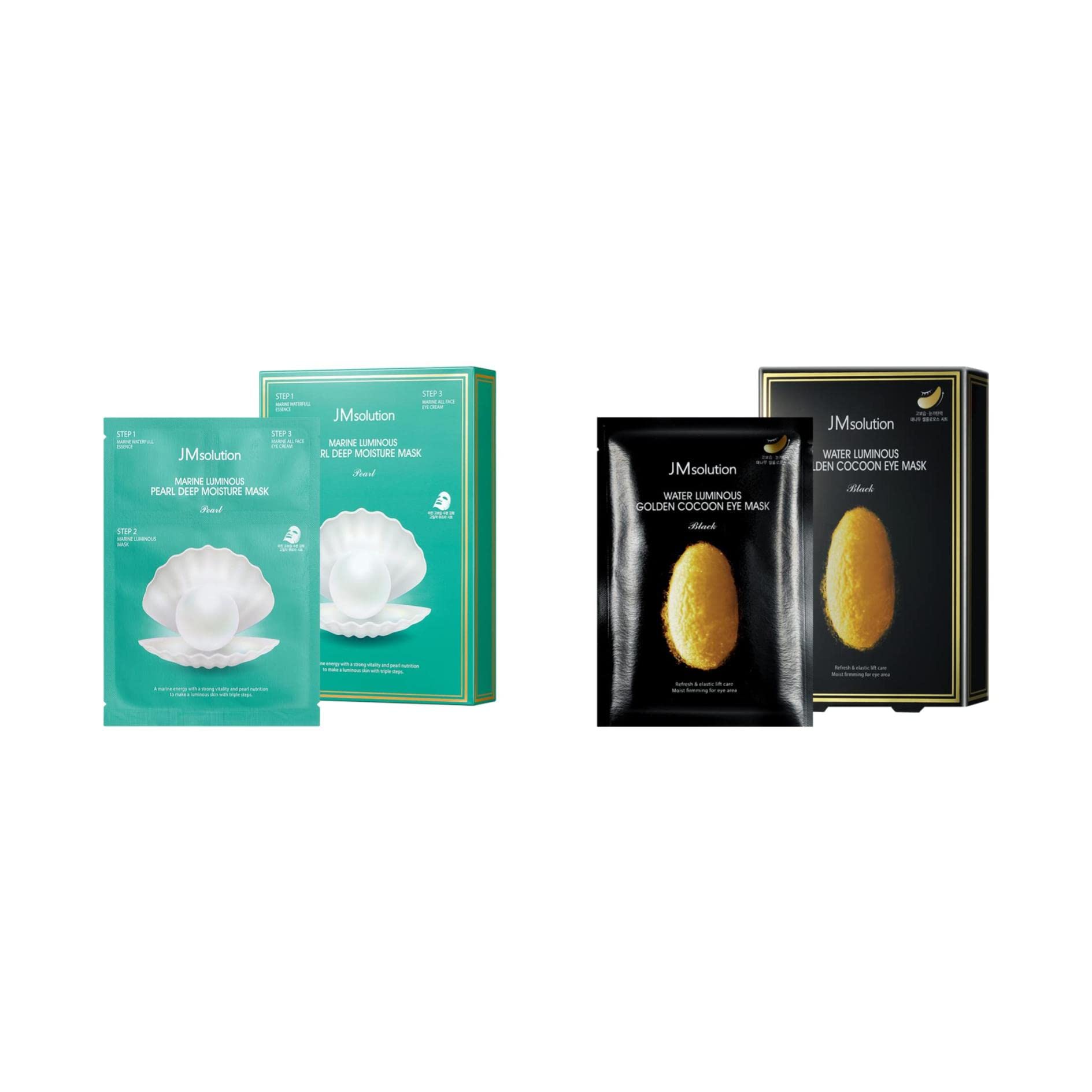 JMsolution 3 step moisture care mask with Golden Cocoon Eye Mask