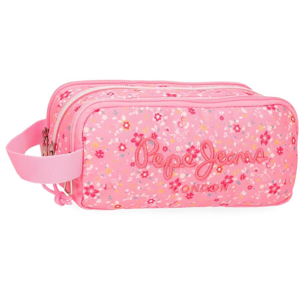 Pepe Jeans Alenka Rose Trousse Triple Rose 22 x 10 x 9 cm Polyester 1,98 L by Joumma Bags, Rose, Talla única, Trousse Triple