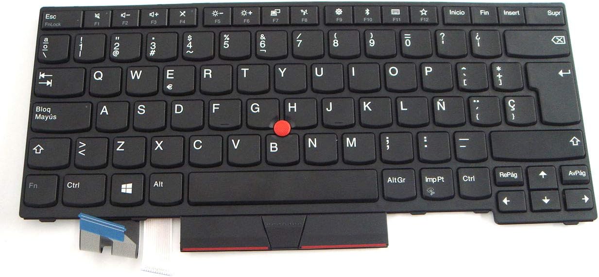 Parts for Lenovo ThinkPad E480 E485 E490 E495 Keyboard Spanish Non-Backlit ES SPA Black 01YP330