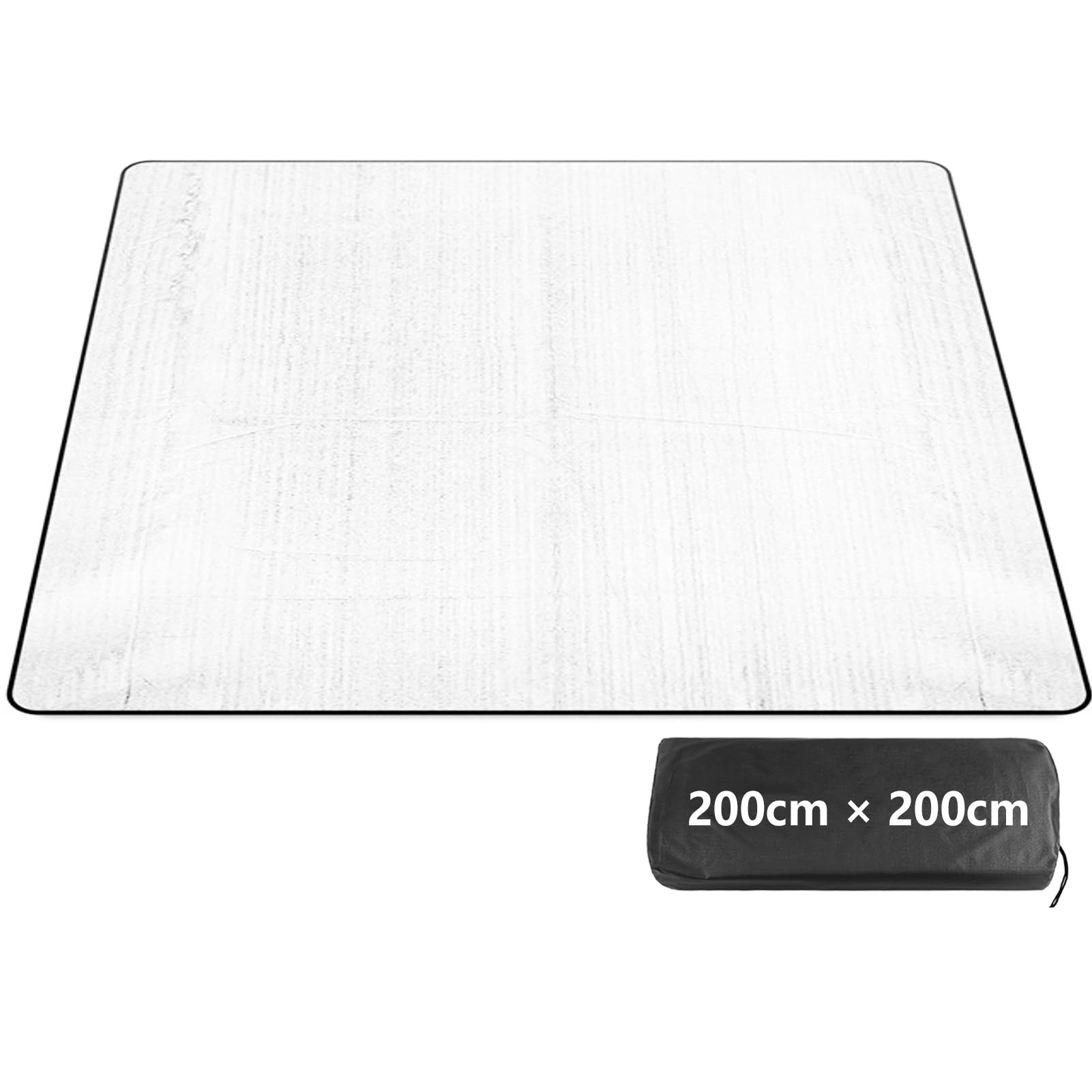 Tapis Isolant de Camping en Aluminium Pliable 200 x 200 cm Étanche Thermique Léger Anti-Humidité Matelas Portable pour Extérieur Tente Randonnée Voyage Pique-Nique