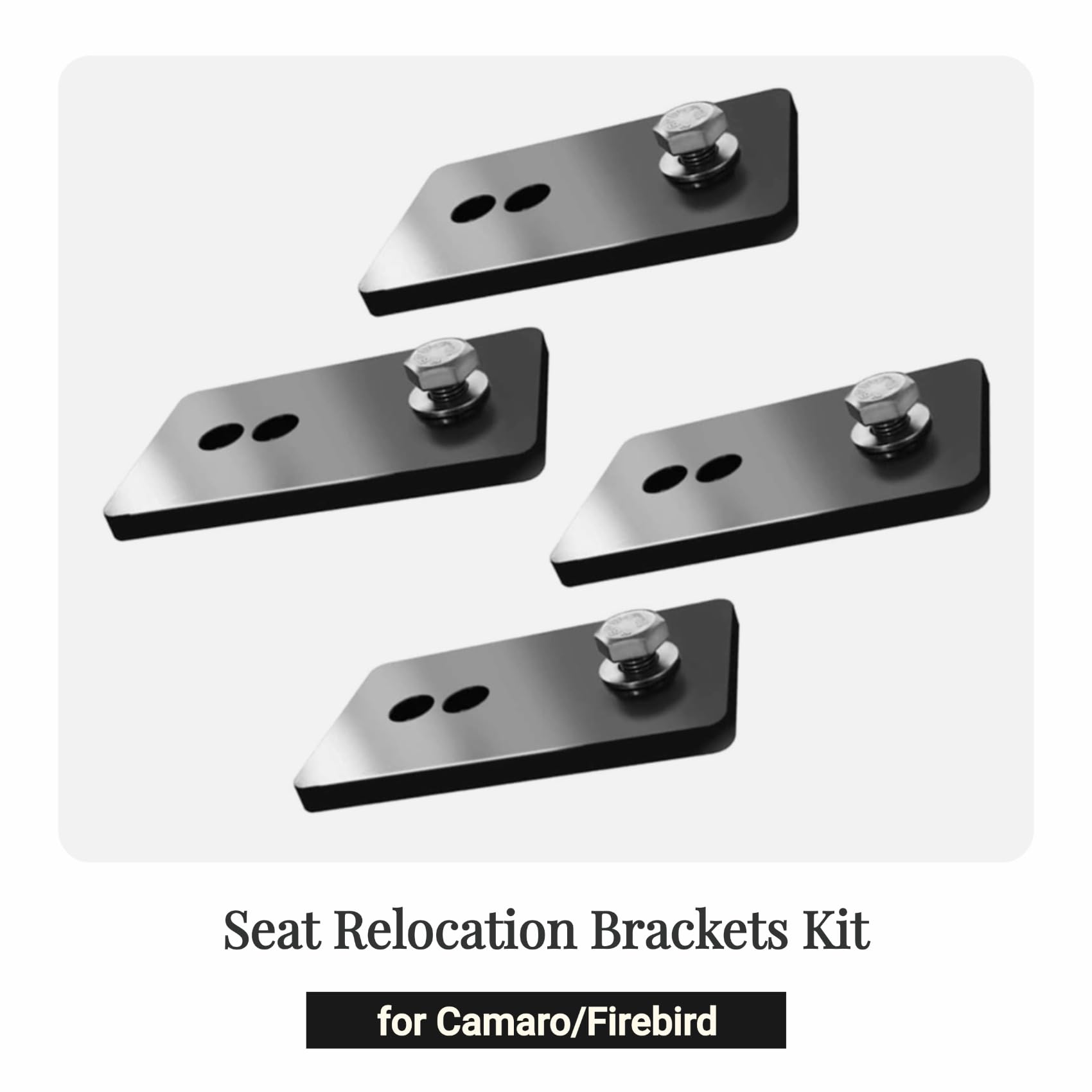 AC-MTORC Seat Relocation Brackets Kit for Camaro/Firebird 1967-2002 (A Set of Four Brackets, Including Hardware for 1.5-2
