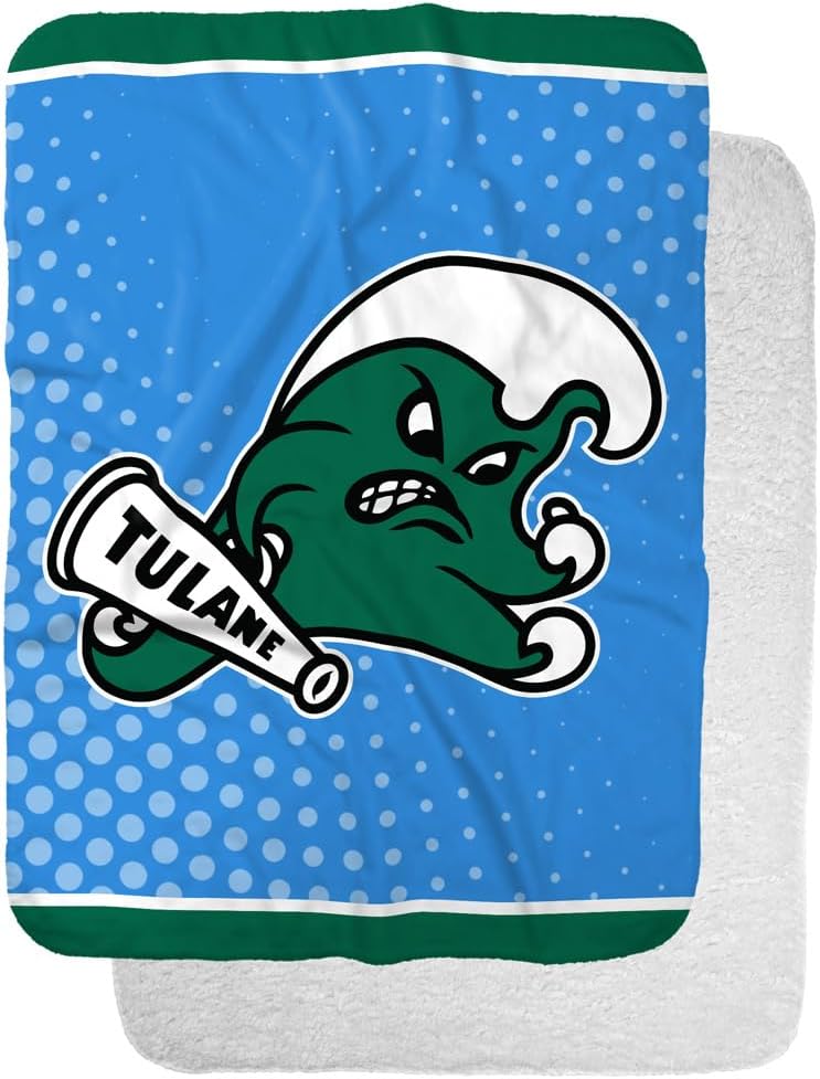 LOGOVISION Official Collegiate Logo Dots Collection Silky Touch Sherpa Back Super Soft Throw Blanket Collection