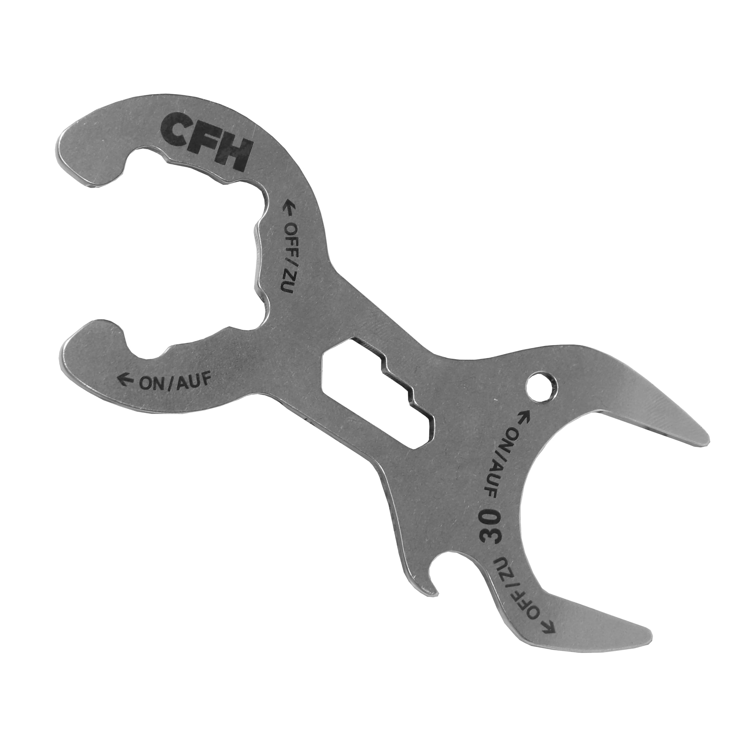 CFH Professionelles Gasdruckregler 50 mbar Set (52414 + 52419) - Druckminderer Gasflasche zweistufig mit Manometer & Gasflaschenschlüssel, Eingang G.12 und Ausgang H.4 1/4" gemäß EN 16129