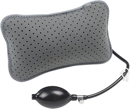 JIAHG Adjustable Inflatable Lumbar Support Cushion Breathable Back Pillow for Lower Back Pain Relief Waist Brace Portable Air Bladder Pad for Office Chair, Car Seat, Lumbar Traction Belt & Travel