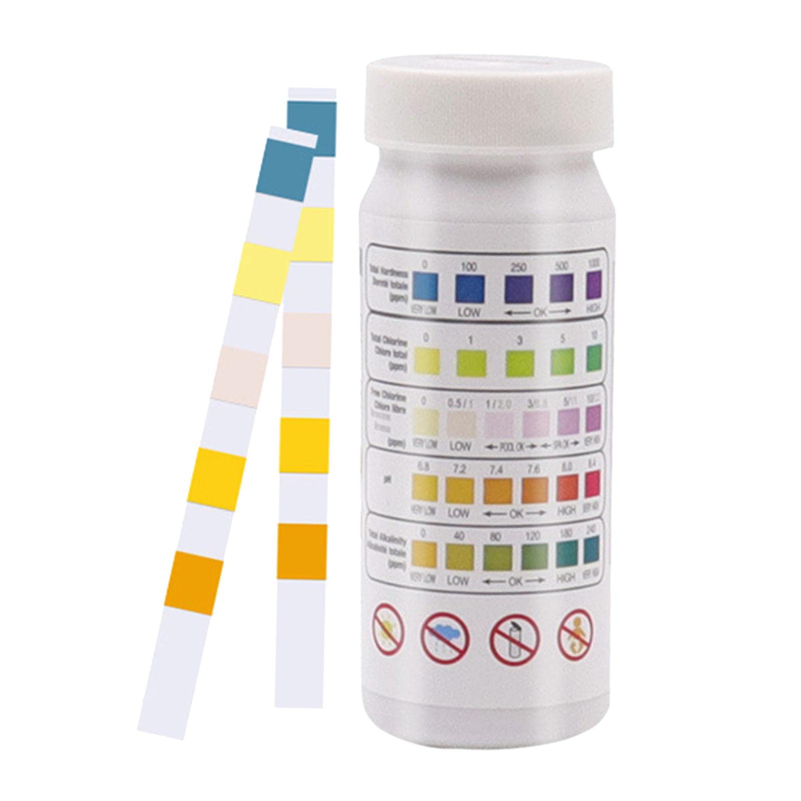 Pool Spa Pool Water Quality 4 In 1 Test Strip Alkalinity Hardness PH Tester-image-25