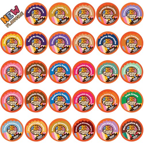 Crazy Cups Flavored Coffee in Single Serve Coffee Pods - Flavor Coffee Variety Pack Chocolate 40 Count