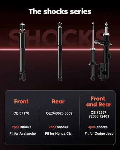 Miniatura 6 de cciyu 2 amortiguadores traseros para Toyota Sienna, Lincoln Town CarMazda 626Toyota CelicaCorollaTercel 343149 37243