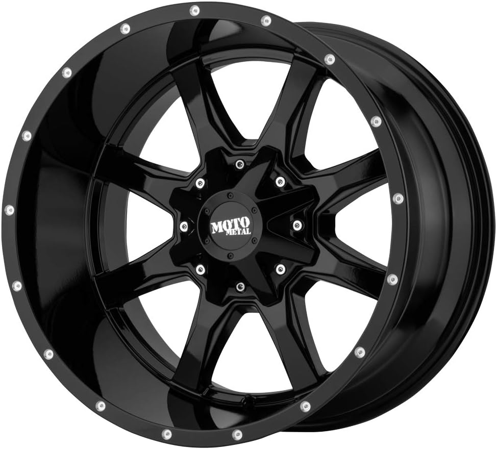 Moto Metal20X9 5X5.0/5.5 5 0mm GLOSS BLACK W/ SPOT MILLED LIP - MO970290353A00US
