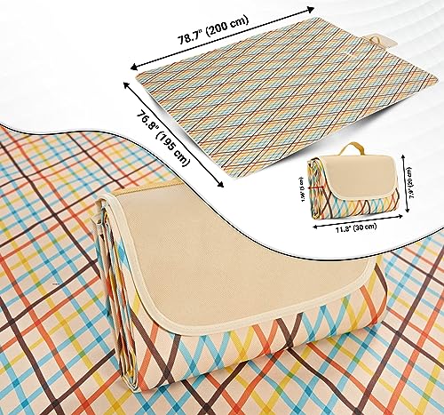 Neez Picnic Blanket Waterproof, Extra Large 200×195cm Beach Blanket with Carrying Handle - Image 2