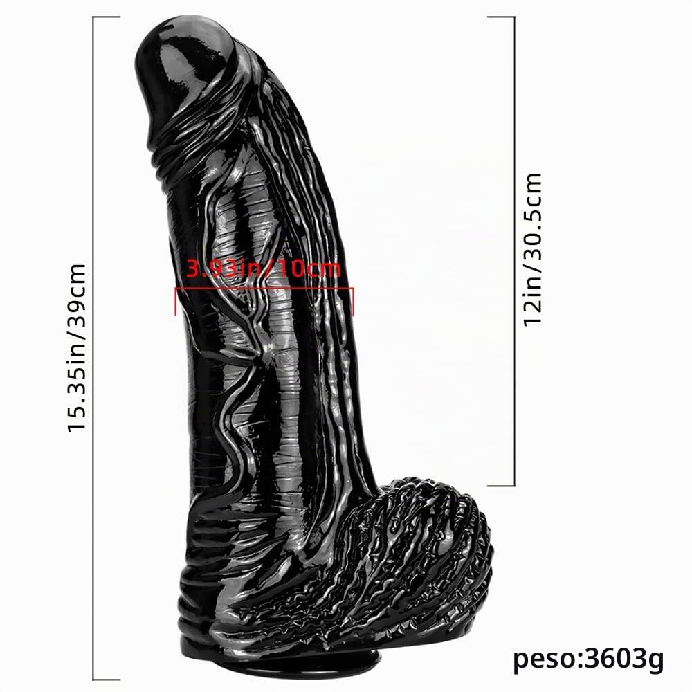 Fallo gigante XXL, fallo grande da 3 kg, sex toy femminile con silicone liquido, fallo prostatico morbido con forti ventose, sex toy femminile realistico estremo
