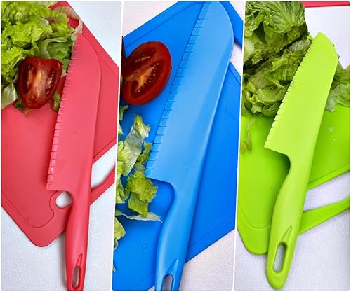 Miniatura 4 de jawbush Cuchillo profesional para lechuga para evitar que se dore, cuchillo de cocina dentado de plástico de 11 pulgadas para verduras, ensalada,