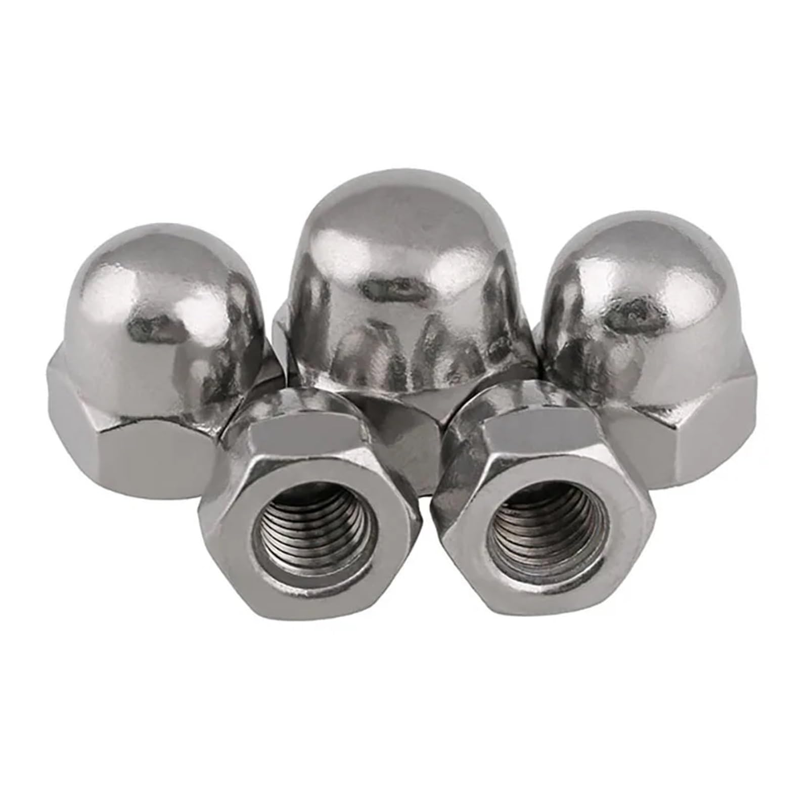 Uxcell #8-32 Acorn Cap Nuts,100pcs - 304 Stainless Steel Hardware Nuts - View #2