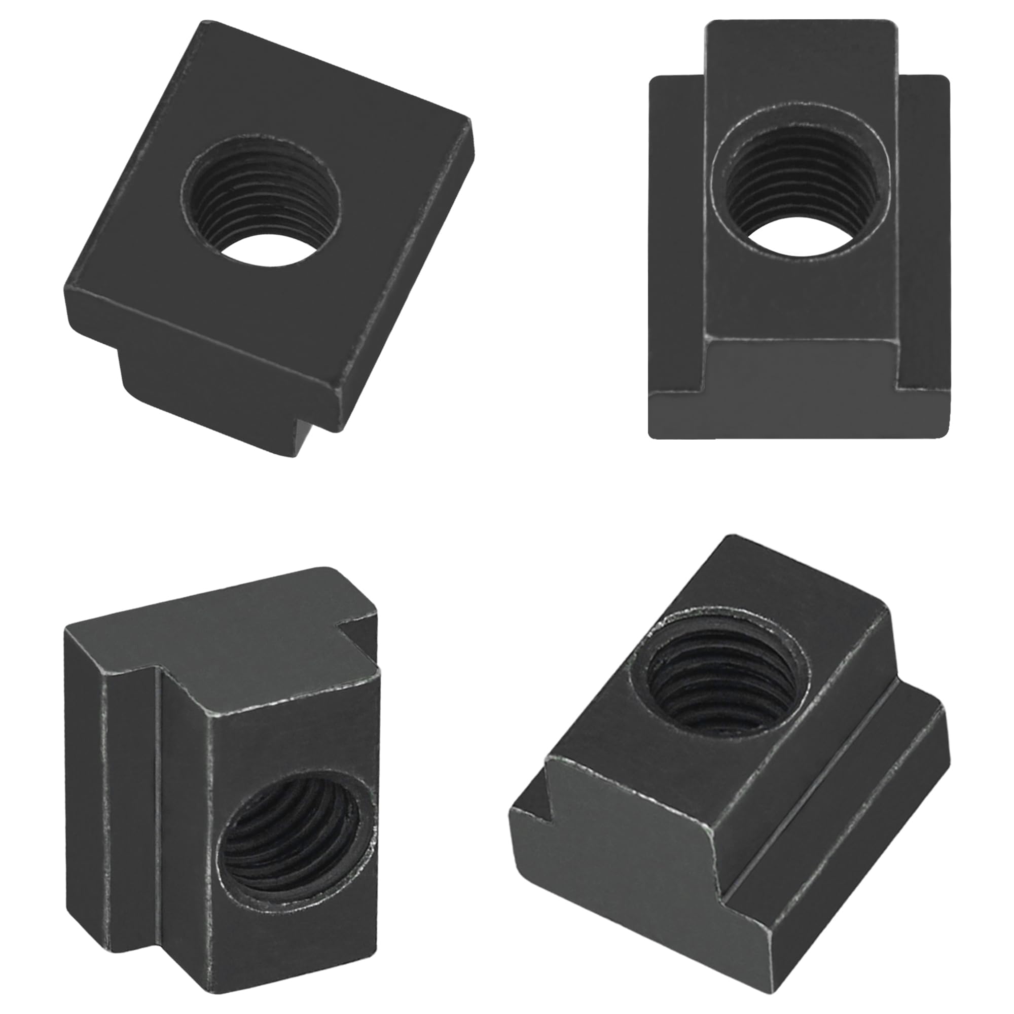 10-Pack Black T-Slot Nuts – T Sliding Nut Fastener for Industrial Rails and Profiles (M12)