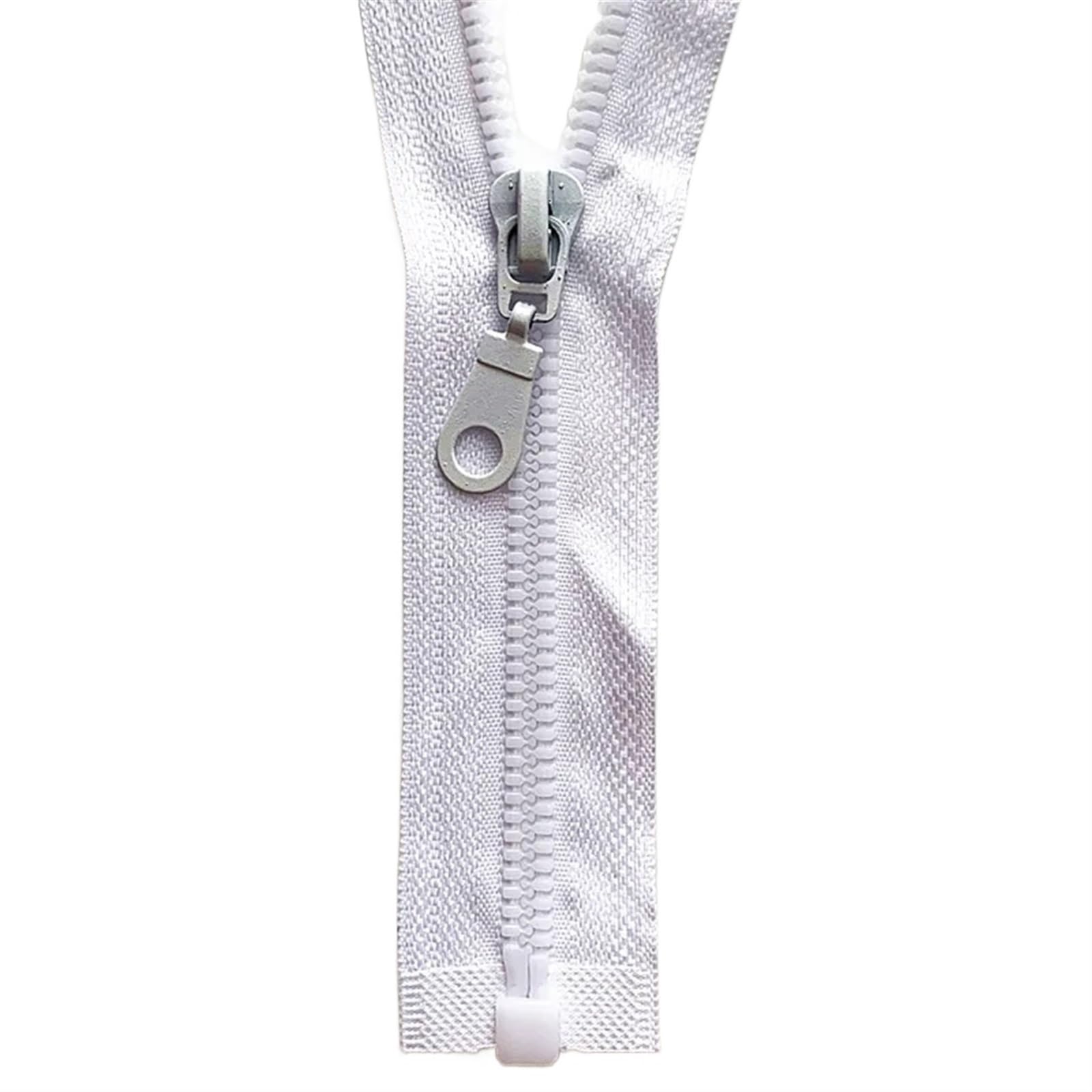 MOHUIED Separating Jacket Zippers 2/5PCS Detachable Resin Zipper Opening Opening Automatic Locking Plastic Zipper For Sewing Suit(WHITE,55cm)