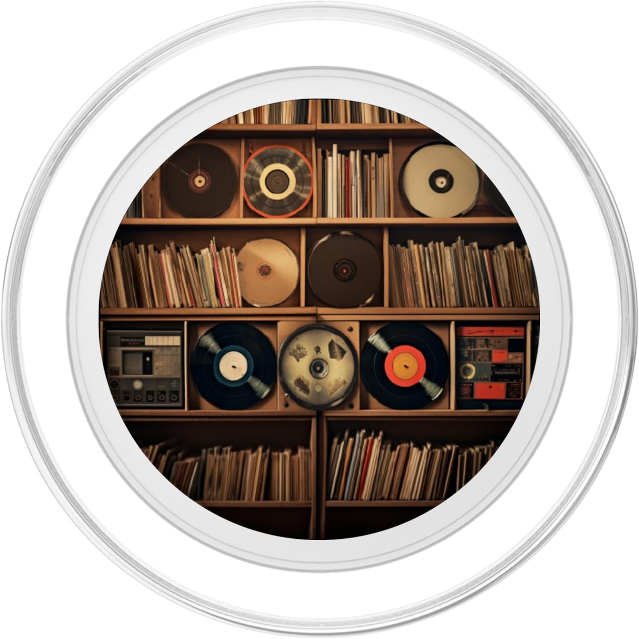 Vinyl Record Player Vinyl Collector Retro Music Lover PopSockets PopGrip for MagSafe