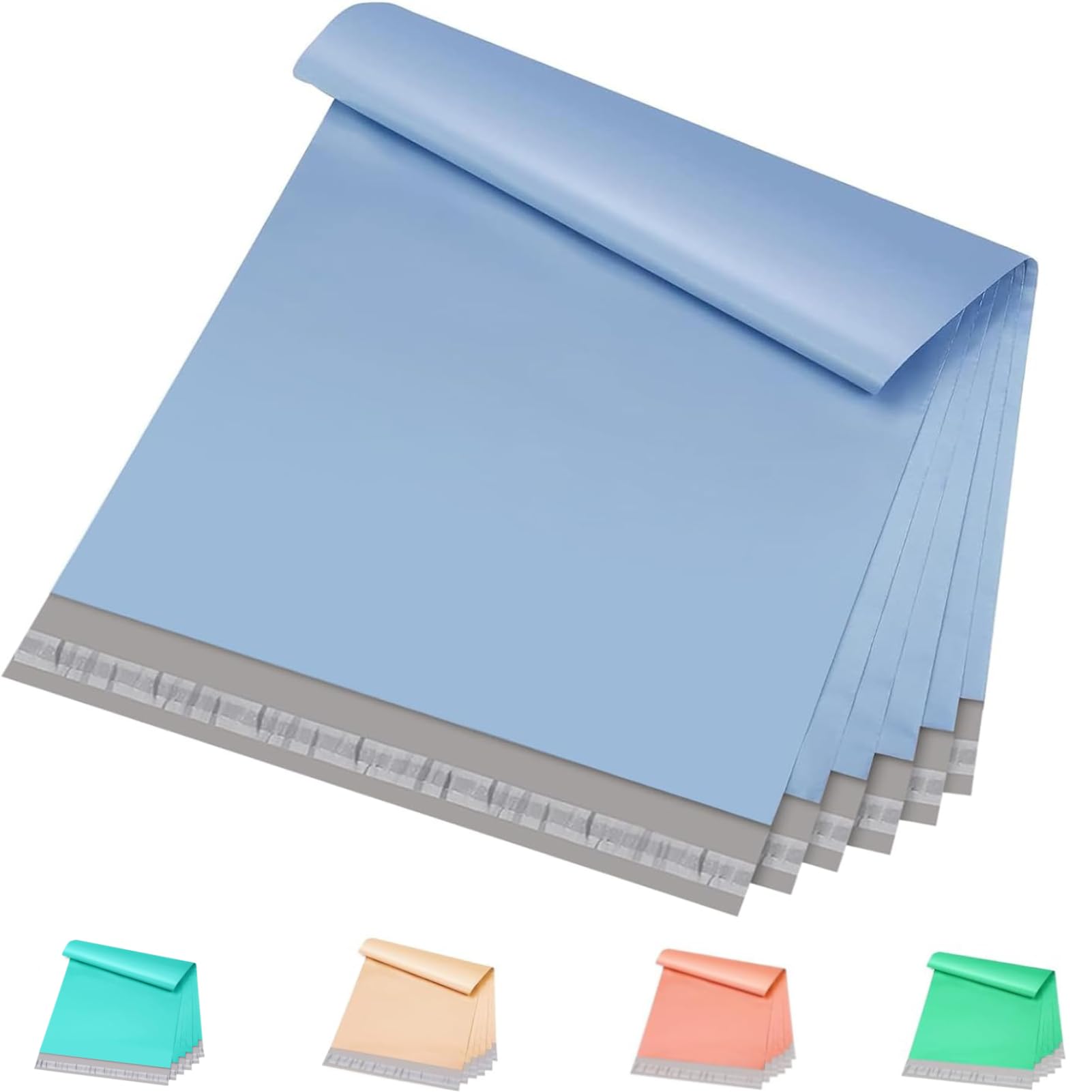 Metronic Poly Mailers Bags Large Shipping Bags 14.5x19 100 Pcs Light Blue