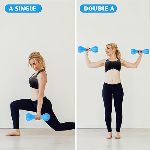 Miniatura 9 de Alipis 2pcs Adjustable Women's Padded Hand Barbells for Pool Fitness and Home Workout Lightweight Water Dumbbells for Aquatic Exercise and Muscle