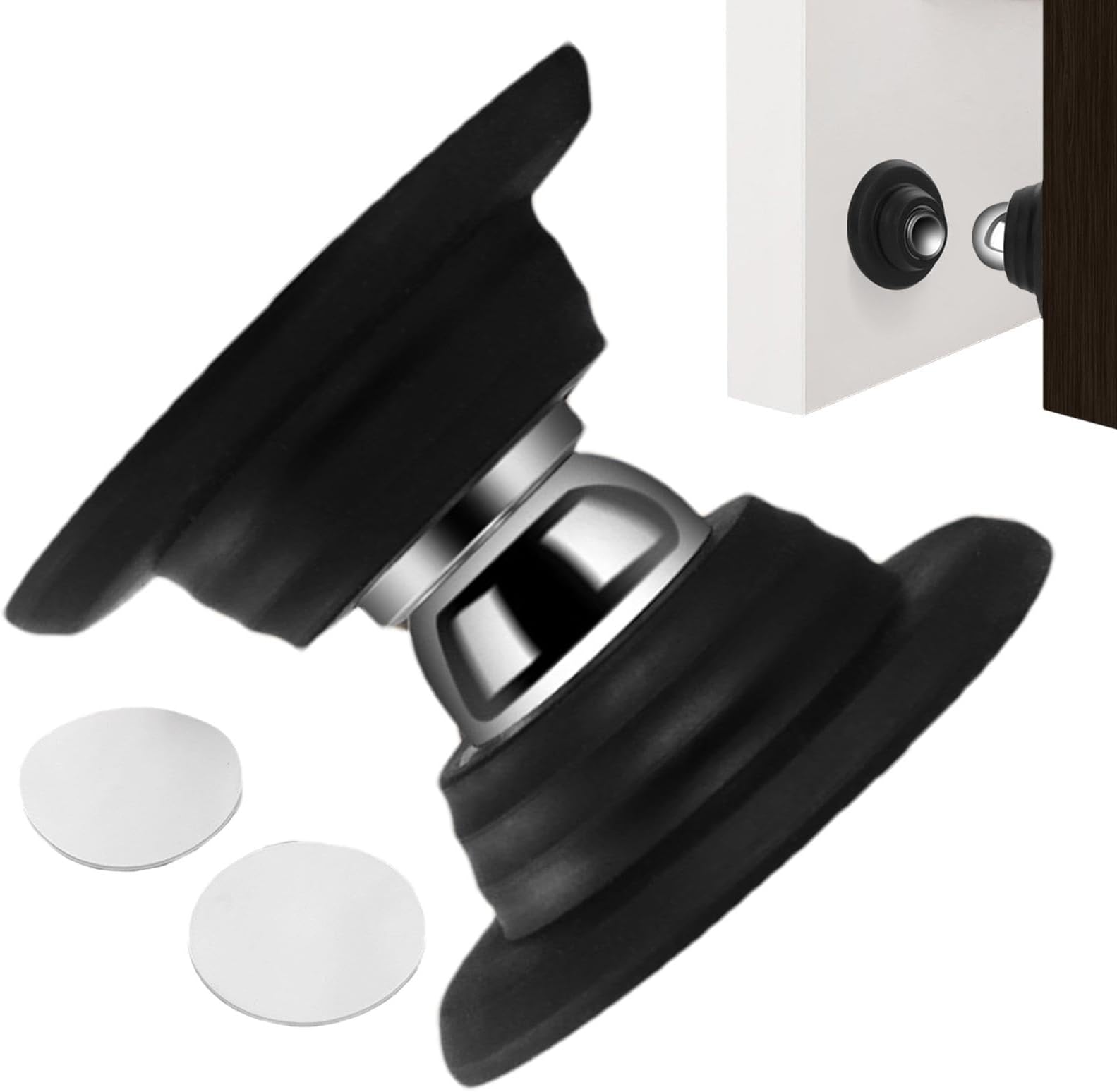 Magnetic Door Stoppers for Bottom of Door - Door Catch,No-Drill Solution Door Stop Inside Doorstop Wall Protector Door Holder Keep Door Open for Floor
