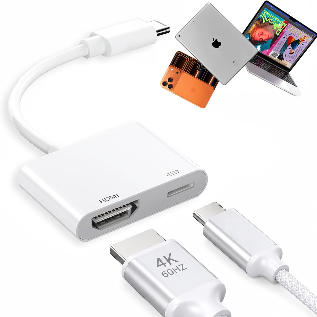 Amazon.co.jp: USB Type-C HDMI 変換アダプタ 2in1 【4K 遅延なし】 4K