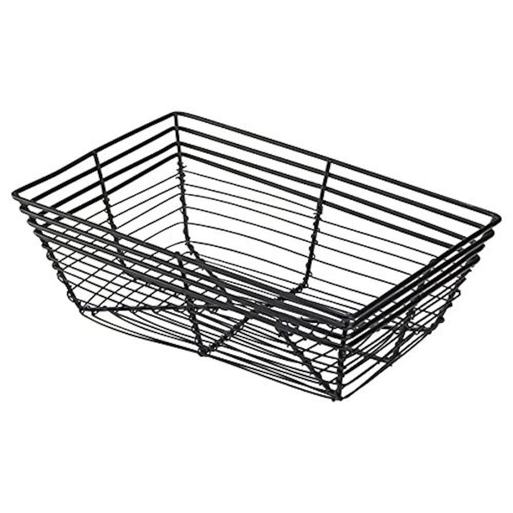 Genware NEV-WB2315BK Wire Basket, Rectangular, 23 cm x 15 cm x 7.5 cm