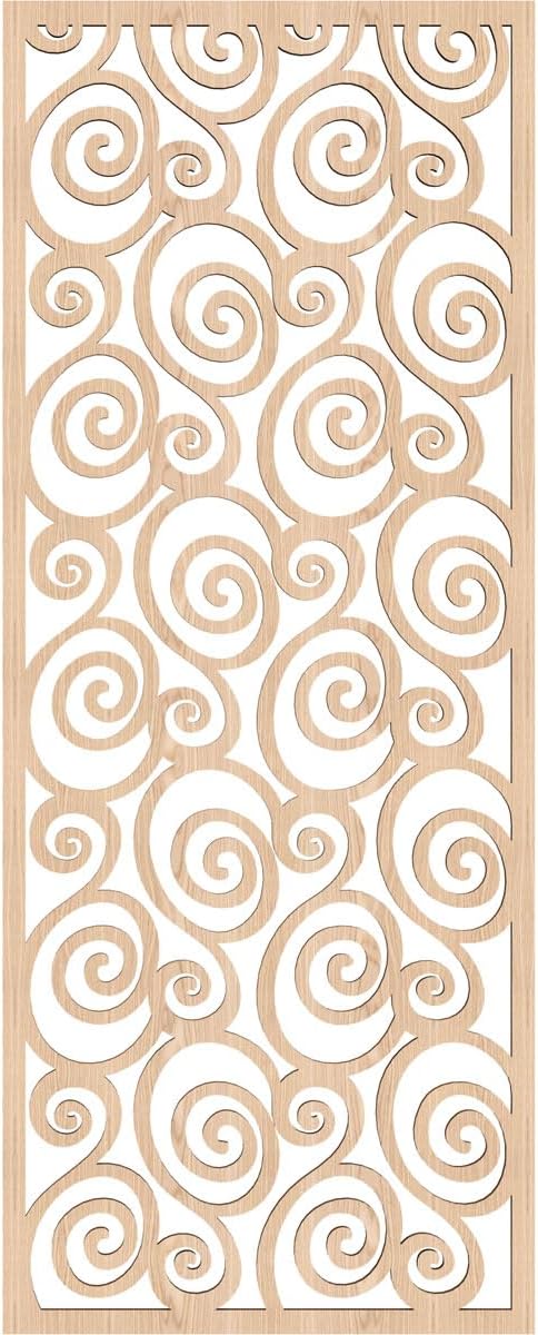 13 3/8"W x 34 3/8"H x 1/4"T Shamokin Decorative Fretwork Wood Wall Panels, Red Oak