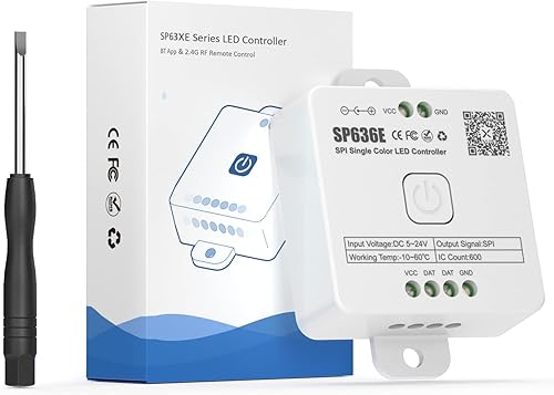 Miniatura 7 de SEZO SP637E CCT Música Bluetooth SPI LED Controlador Dinámico Efecto de Luz Blanca para FCOB CCT IC LED Strip Trabajo con RC2 Panel TáctilRB2 RF