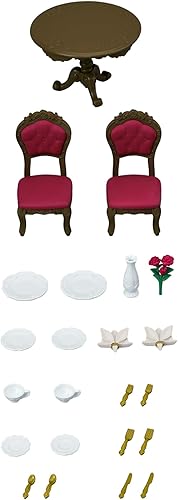 Miniatura 3 de Calico Critters, Serie Town, juegos de muebles, muebles para casa de muñecas, juego de mesa de comedor Calico Critters Chic