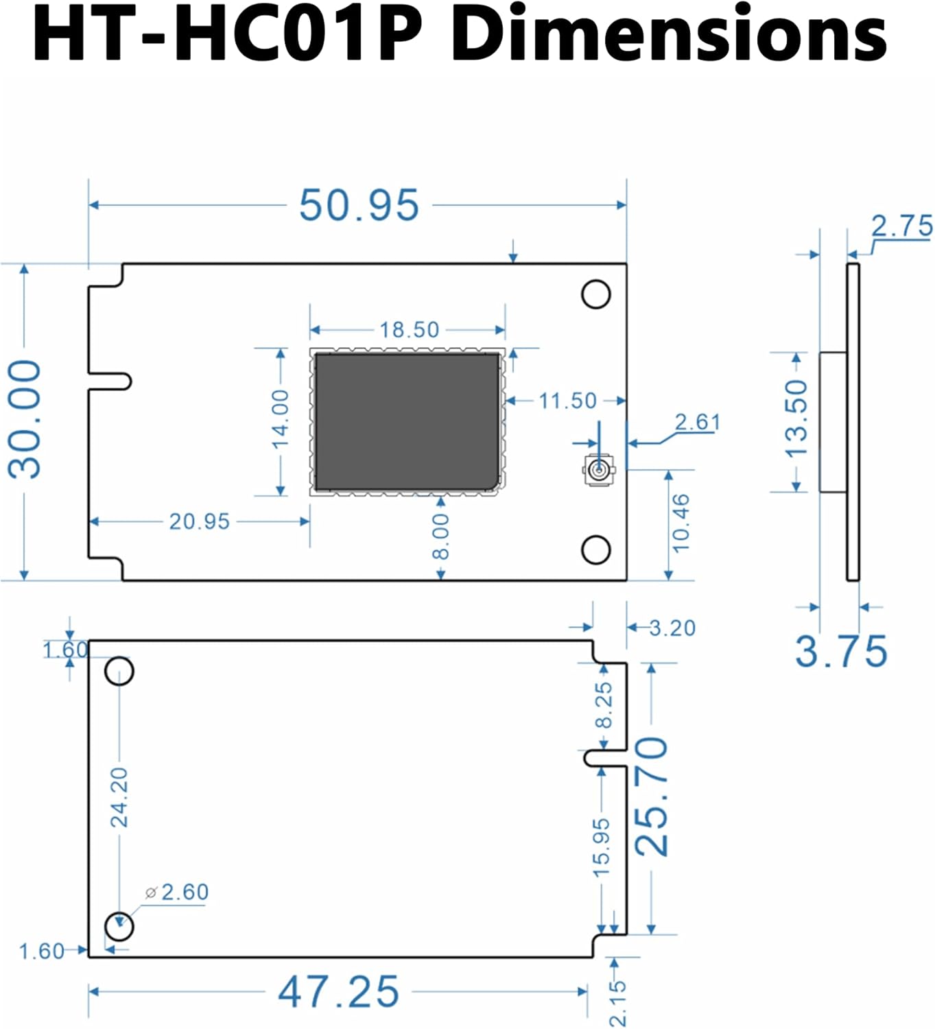 HT-HC01P WiFi HaLow Module Mini PCIe Interface and Debug Board Low Power Consumption IEEE 802.11ah 915MHz 1-2km Transmission Range for Battery-Operated Devices (Mini PCIe Interface+Debug Board)