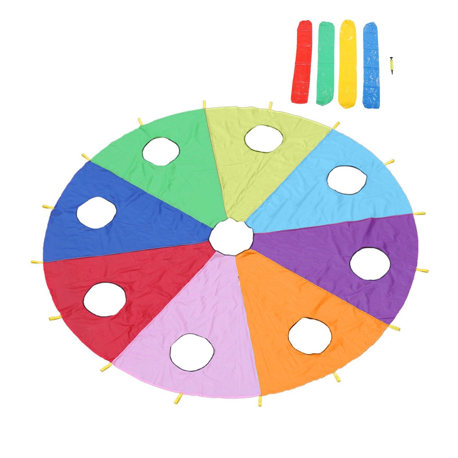 shenruifa Gioco da paracadute con 9 fori, gonfiabile, gioco cooperativo per attività all'aperto