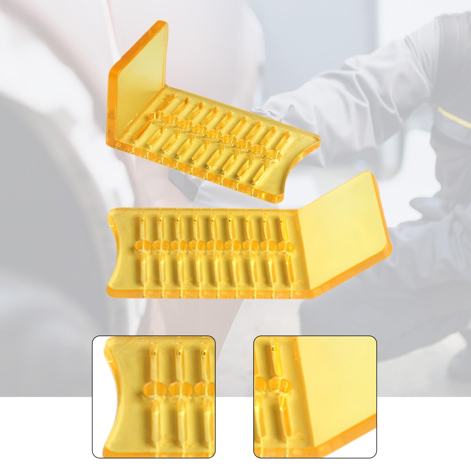Milageto 2 herramientas de medición para envoltura de vinilo, escobilla de goma medidora, medición, alineación de corte precisa, guía de corte de