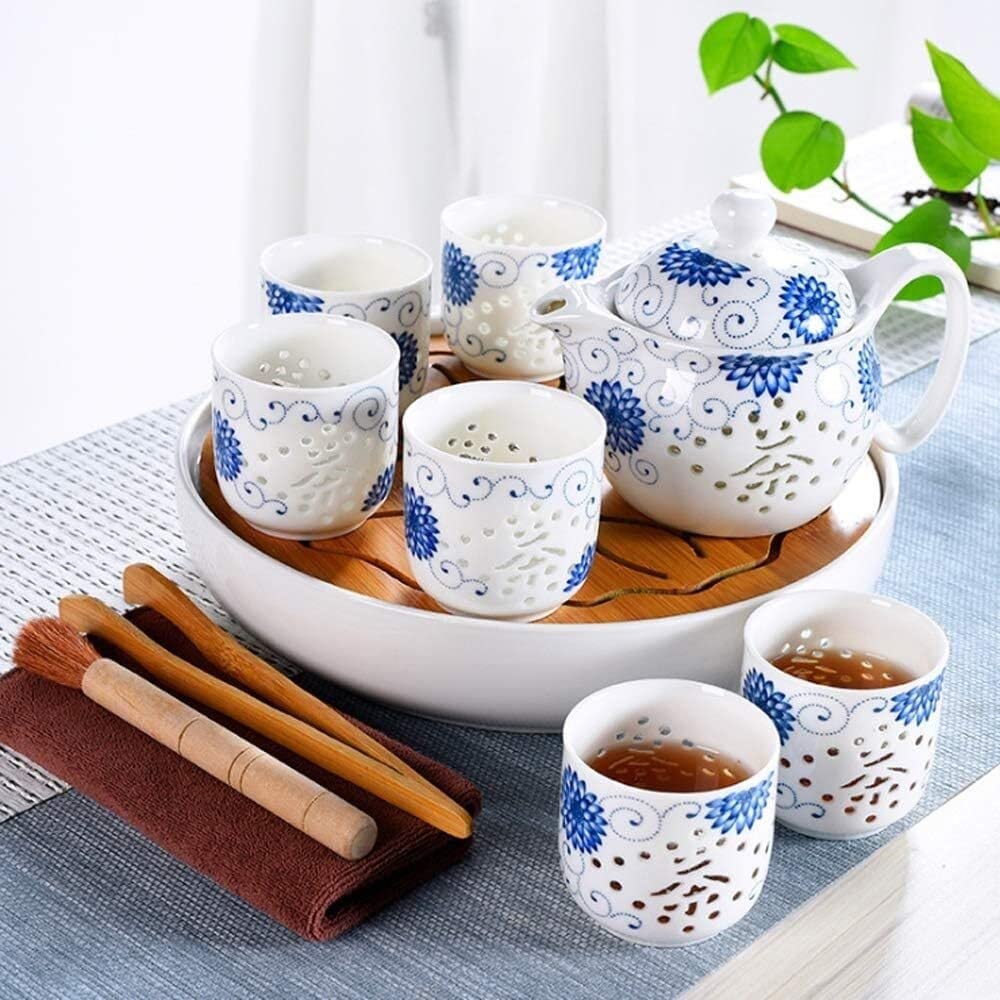 Zestaw Do Herbaty Ceramiczny Chiński Czajniczek Zestaw Filiżanek Do Herbaty Z Tacą Na Herbatę, Może Być Używany Domowego Biura Akcesoria Kuchenne